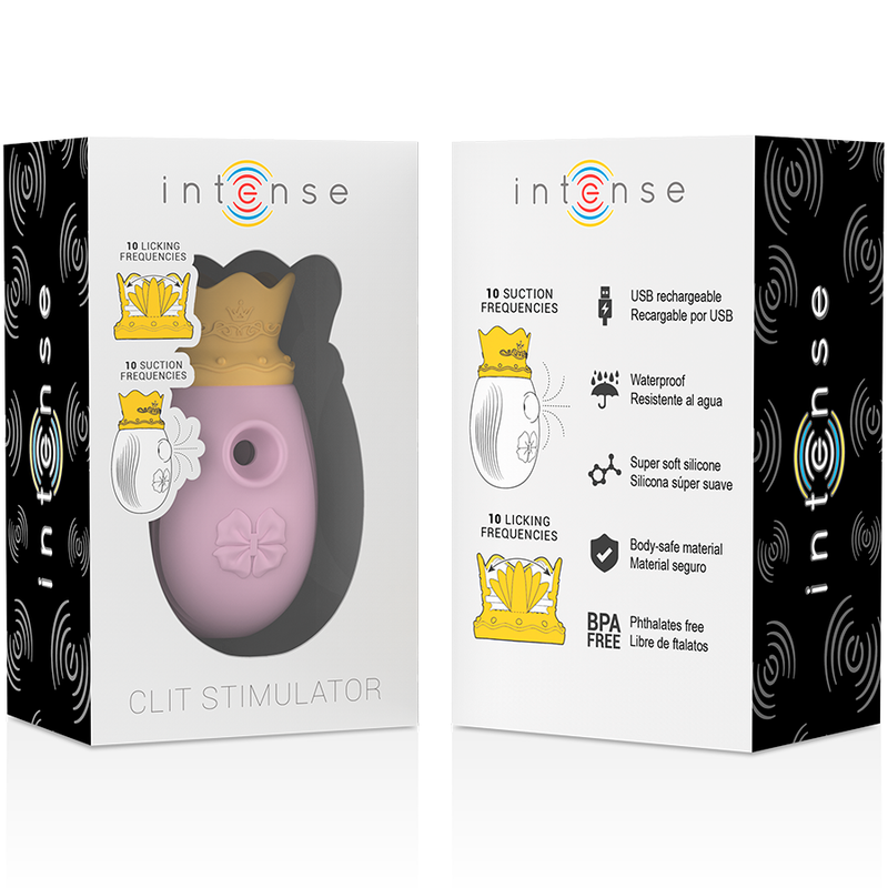 INTENSE - STIMULATEUR DE CLITORIS 10 MODES D'ASPIRATION ET DE LÉCHAGE - ROSE - Image 9