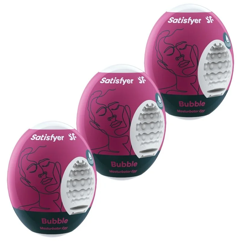 SATISFYER - 3 MASTURBATOREN EIEREN BUBBLE