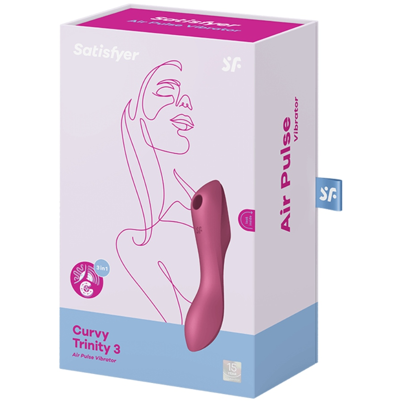 SATISFYER - STIMULATEUR ET VIBRATEUR CURVY TRINITY 3 ROUGE - Image 4