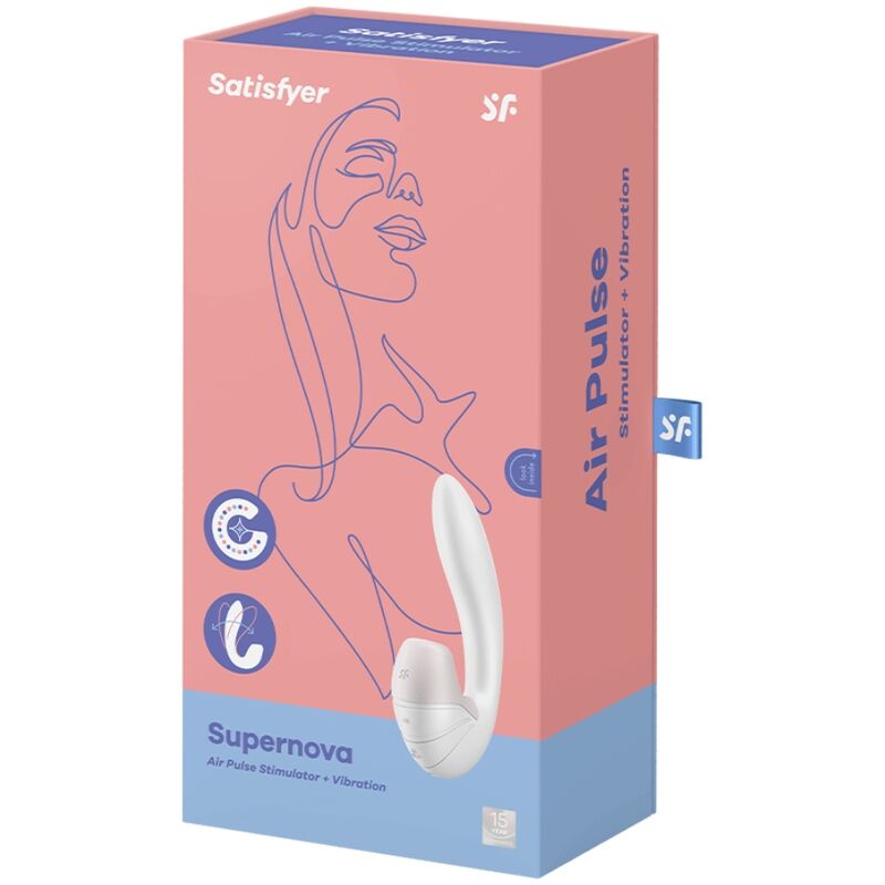 SATISFYER - SUPERNOVA AIR PULSE STIMULATEUR ET VIBRATION BLANC - Image 4