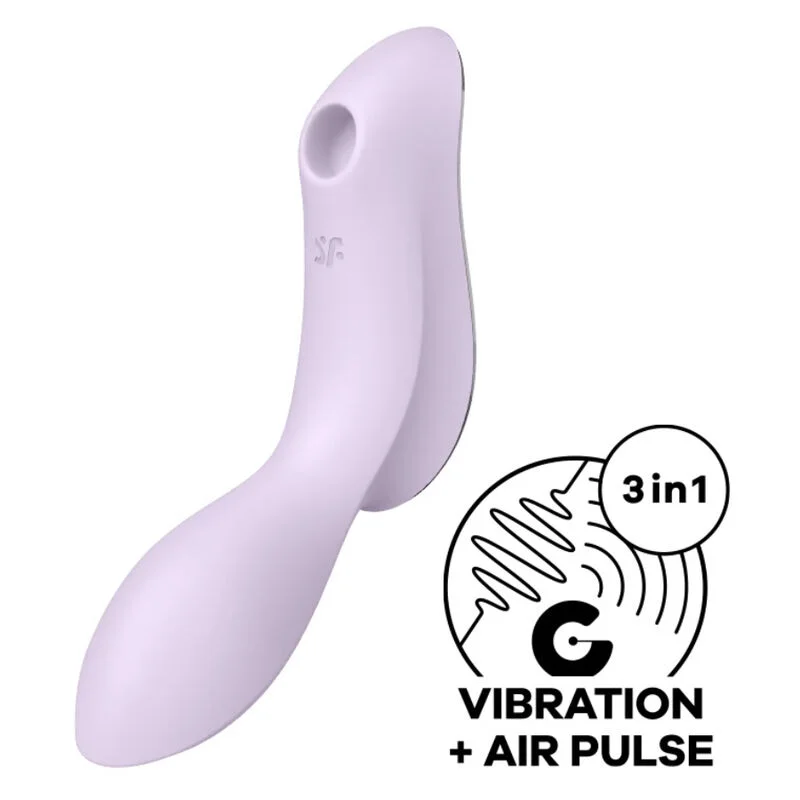 SATISFYER - VIBRATEUR CURVY TRINITY 2 AIR PULSE VIOLETTE