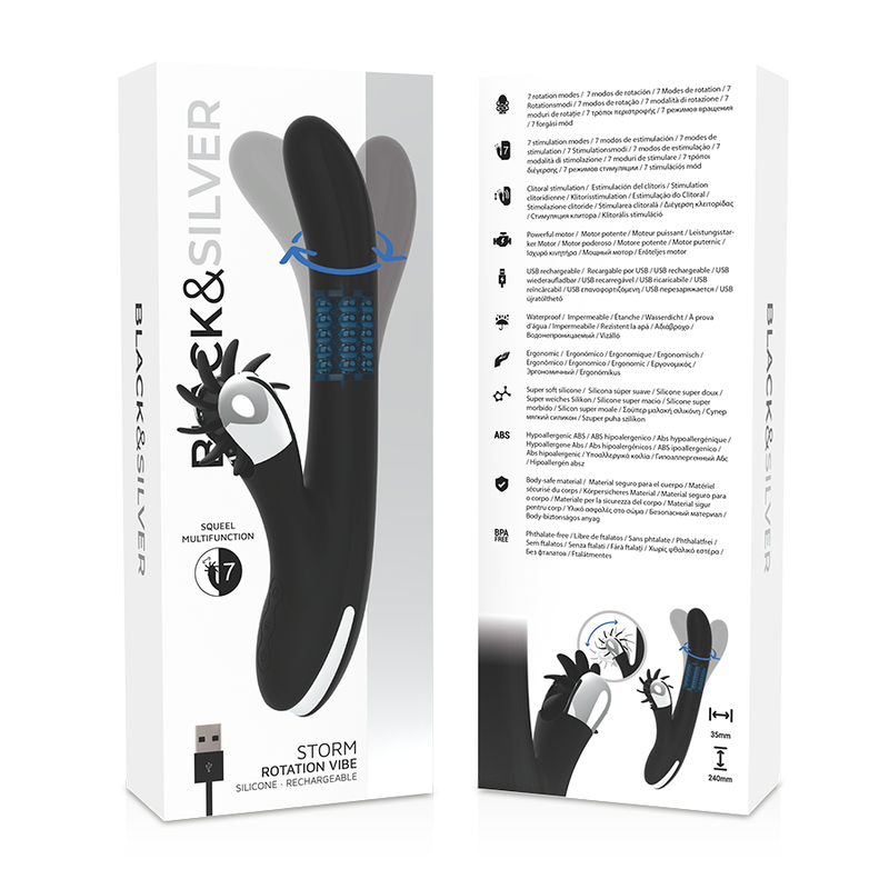 BLACK&SILVER - VIBE DE ROTATION DE TEMPÊTE DE LAPIN - Image 9