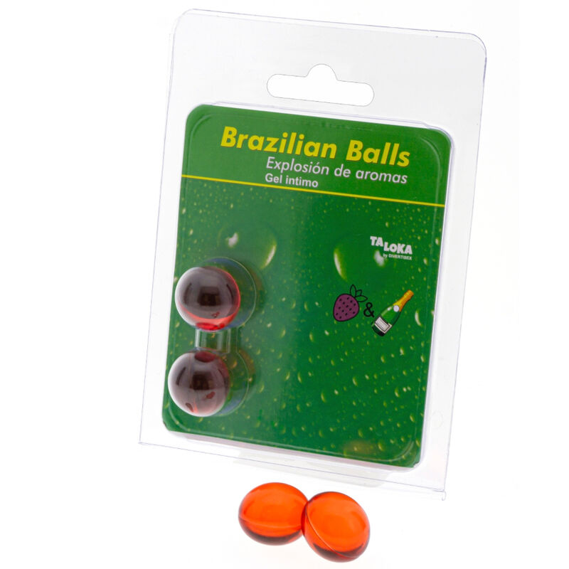 Taloka - 2 Boules Brésiliennes Gel Intime Fraises & Champagne - Image 3