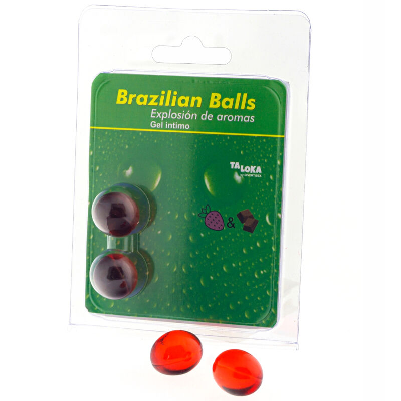 Taloka - 2 Brazilian Balls Strawberry & Chocolate Intimate Gel - Image 3