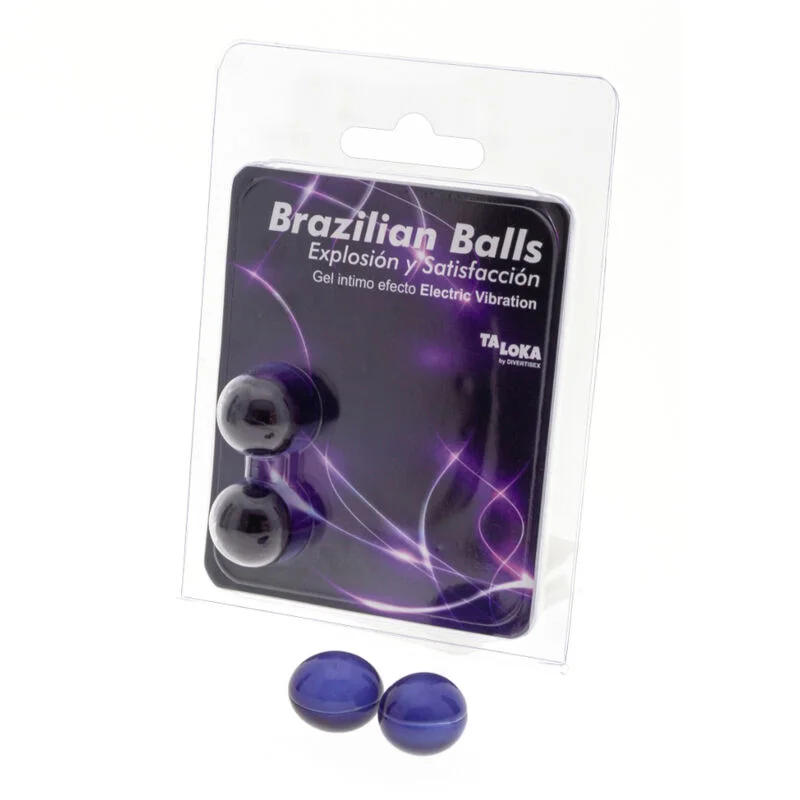 Taloka - 2 Balles Brésiliennes Effet Vibrant Électrique Gel Excitant