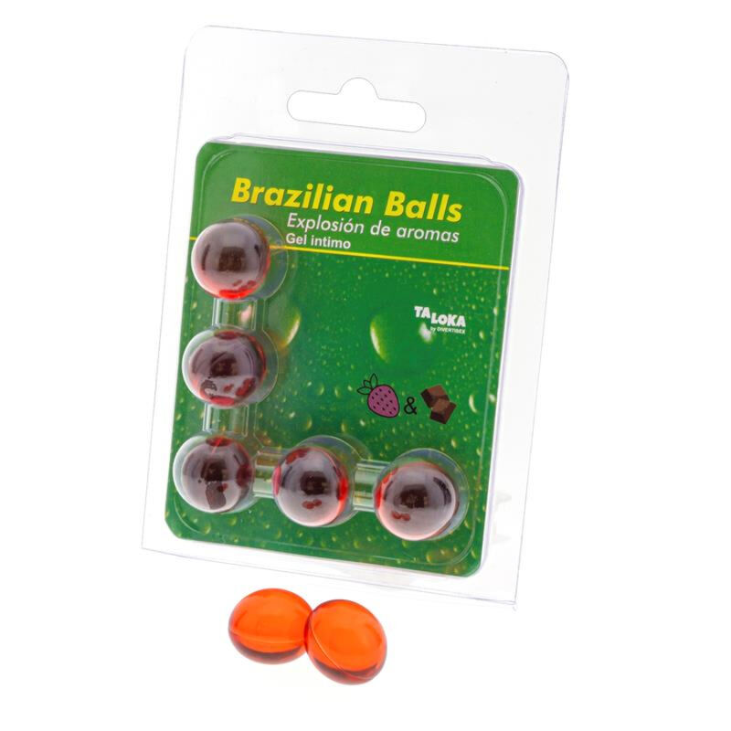 Taloka - 5 Brazilian Balls Strawberry & Chocolate Intimate Gel - Image 3