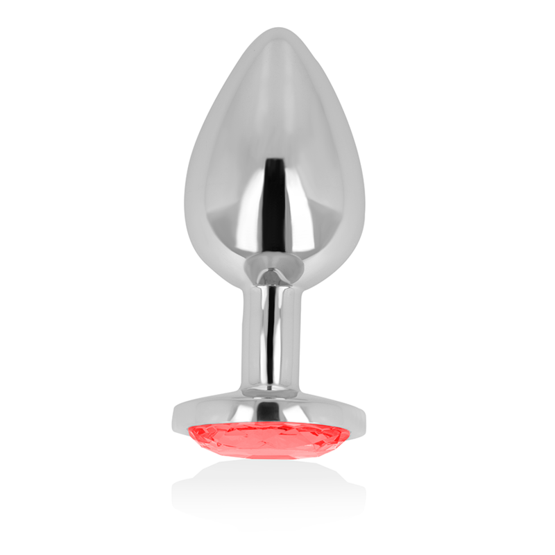 OHMAMA - ANAL PLUG WITH RED CRYSTAL 8 CM - Image 3