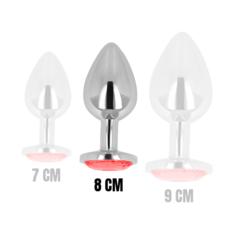 OHMAMA - ANAL PLUG WITH RED CRYSTAL 8 CM - Image 5