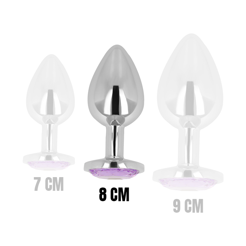 OHMAMA - ANAL PLUG WITH VIOLET CRYSTAL 8 CM - Image 5