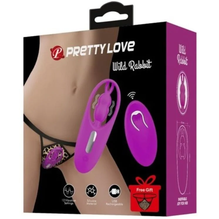 PRETTY LOVE - WILD RABBIT STIMULATEUR POUR CULOTTES AVEC TÉLÉCOMMANDE LILAS