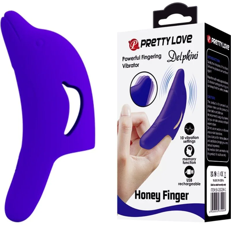 PRETTY LOVE - DELPHINI POWERFUL DARK BLUE FINGER STIMULATOR - Image 3