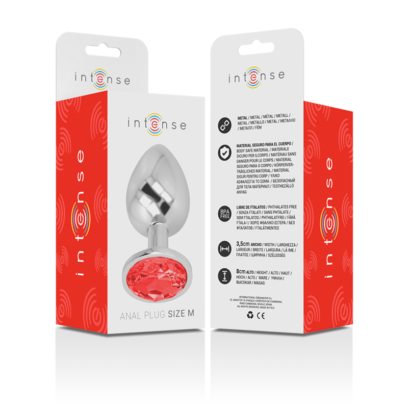 INTENSE - METAL ANAL PLUG WITH RED CRYSTAL - Image 7