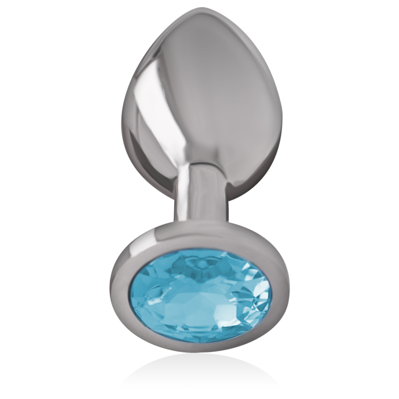 INTENSE - ALUMINUM METAL ANAL PLUG WITH BLUE CRYSTAL SIZE L - Image 3