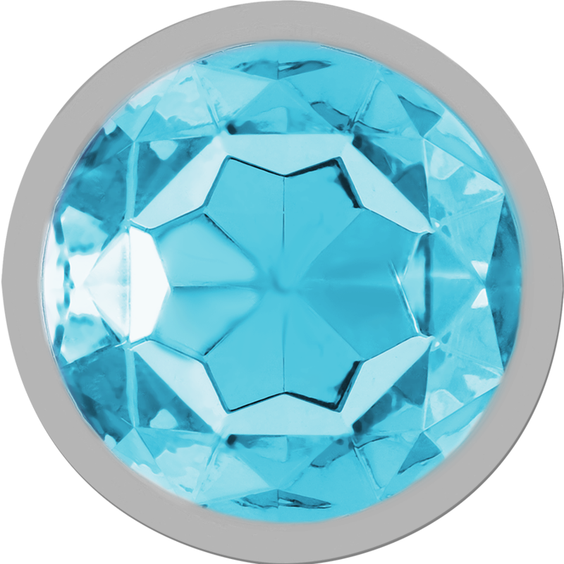 INTENSE - ALUMINUM METAL ANAL PLUG WITH BLUE CRYSTAL SIZE L - Image 4