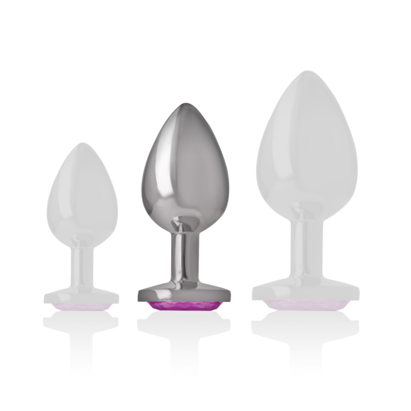 INTENSE - ALUMINUM METAL ANAL PLUG WITH PINK CRYSTAL SIZE M - Image 6