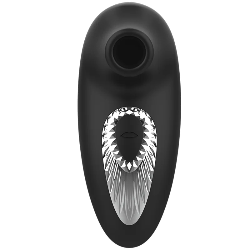 BLACK&SILVER - DRAKE DELUXE SUCKING VIBE RECHARGEABLE SILICONE BLACK - Image 3