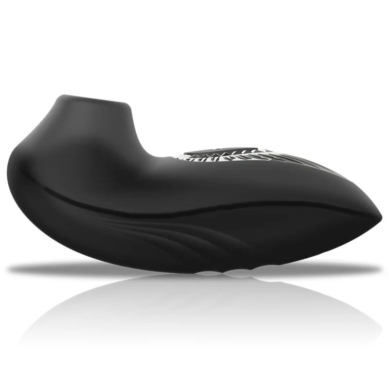 BLACK&SILVER - DRAKE DELUXE SUCKING VIBE RECHARGEABLE SILICONE BLACK - Image 4