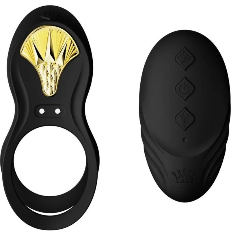 Zalo - Bague Vibrante Couples Bayek Noir