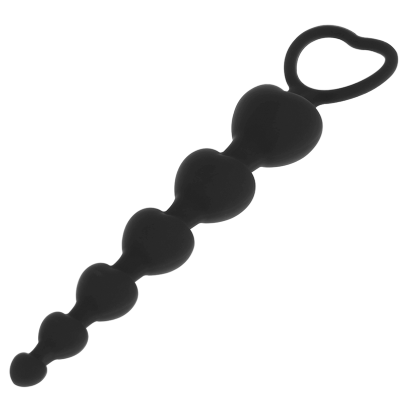 BLACK&SILVER - CHAÎNE DE COEURS ANAL MILA 18 CM - Image 3