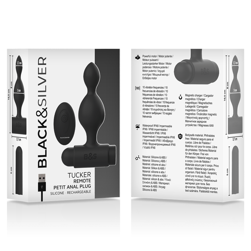 BLACK&SILVER - TUCKER PETITE TÉLÉCOMMANDE POUR PLUG ANAL EN SILICONE - Image 7