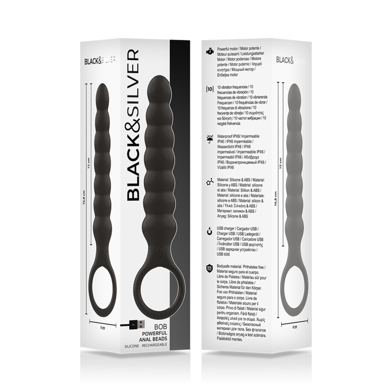 BLACK&SILVER - DILATATEUR ANAL PUISSANT EN SILICONE BOB - Image 6