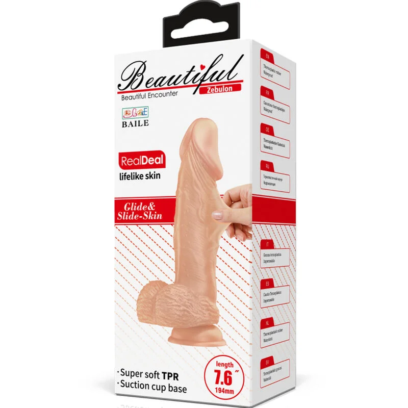 Baile - Beautiful Encounter Zebulon Realistische Flexibele Dildo 19,4 Cm Natuurlijk - Image 9