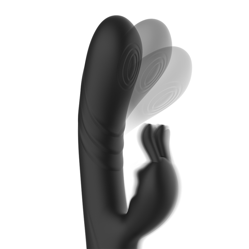 BLACK&SILVER - STIMULATEUR DE LAPIN EN SILICONE RECHARGEABLE JAMIE NOIR - Image 4