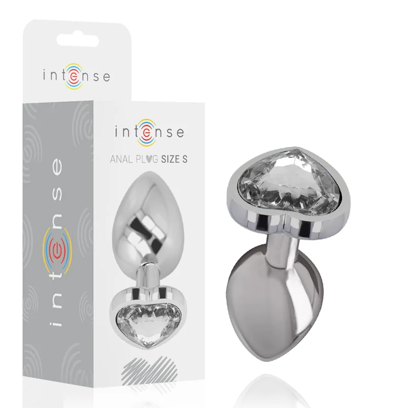 INTENSE - WHITE HEART ALUMINUM METAL ANAL PLUG