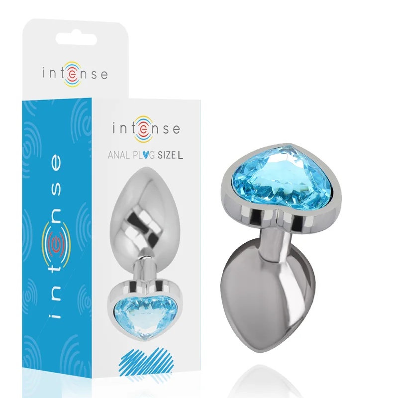 INTENSE - ALUMINUM METAL ANAL PLUG BLUE HEART