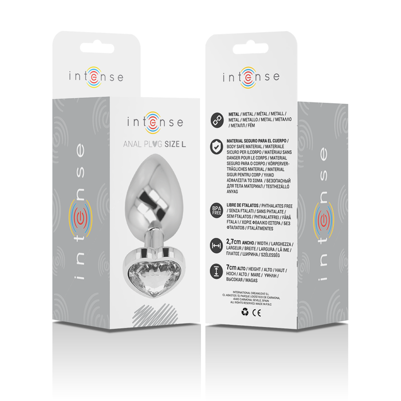 INTENSE - PLUG ANAL MÉTAL ALUMINIUM COEUR BLANC TAILLE L - Image 7