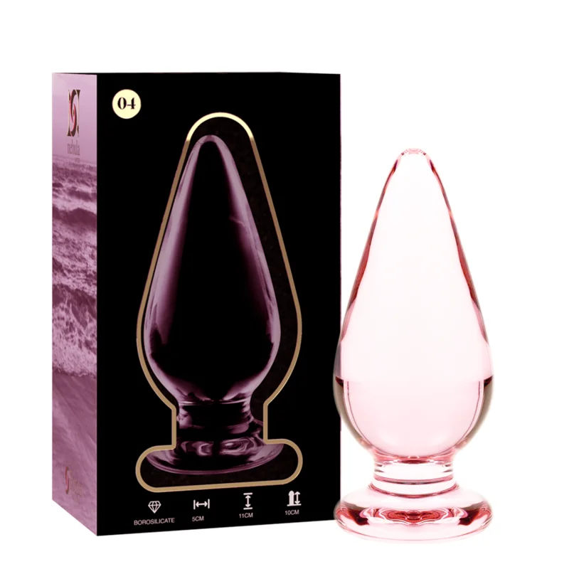 Nebula Series By Ibiza - Plug Anal Modèle 4 Verre Borosilicate Rose 11 Cm -O- 5 Cm