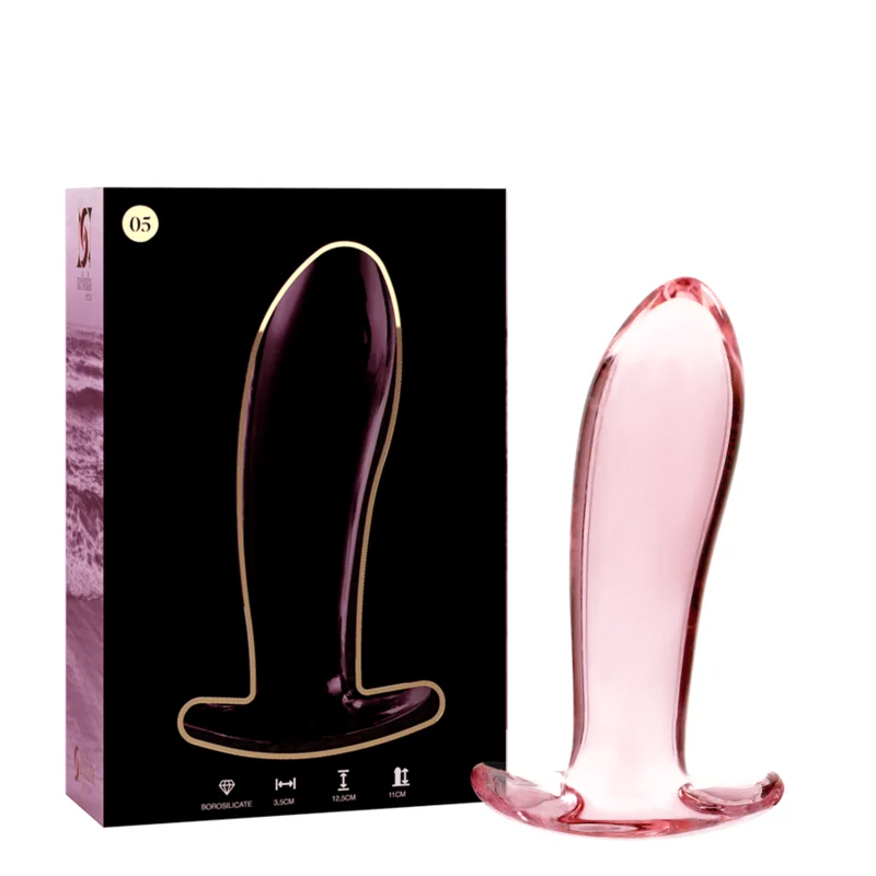 NEBULA SERIES BY IBIZA - PLUG ANAL MODÈLE 5 VERRE BOROSILICATE ROSE 12.5 CM -O- 3.5 CM