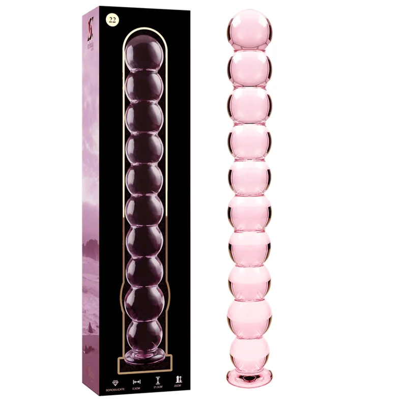 Nebula Series By Ibiza - Modèle 22 Gode En Verre Borosilicate Rose 21.5 Cm -O- 2.5 Cm