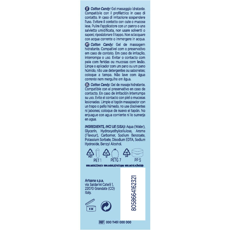 CONTROL - COTTON CANDY MASSAGE GEL 3 IN 1 200 ML - Image 4