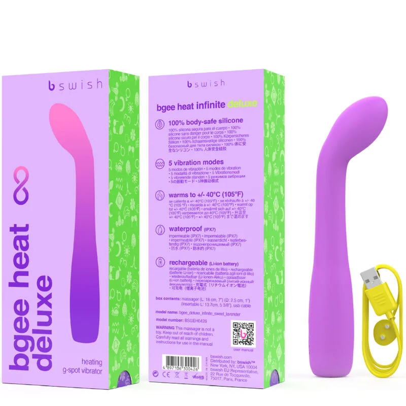 B Swish - Vibrateur Rechargeable Bgee Heat Infinite Deluxe Lavande Silicone - Image 4
