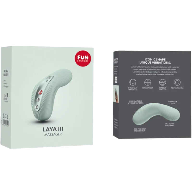 FUN FACTORY - LAYA III RECHARGEABLE LAY-ON VIBRATOR SAGE GREEN - Image 6