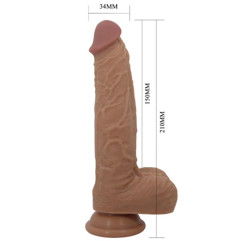 PRETTY LOVE - GODE EN SILICONE JONATHAN 3 VIBRATIONS + 3 MESURES DINSERTION TÉLÉCOMMANDE 21 CM - Image 7