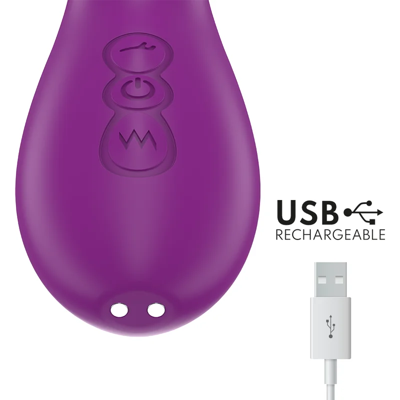 INTENSE - ATENEO RECHARGEABLE MULTIFUNCTION VIBRATOR 7 VIBRATIONS WITH OSCILLATING TONGUE AND PURPLE SUCTION - Image 6