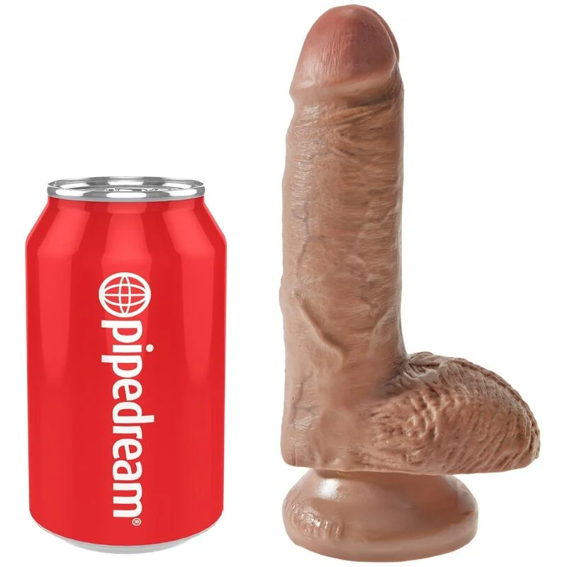 King Cock - Realistic Penis With Balls 13.2 Cm Caramel - Image 6