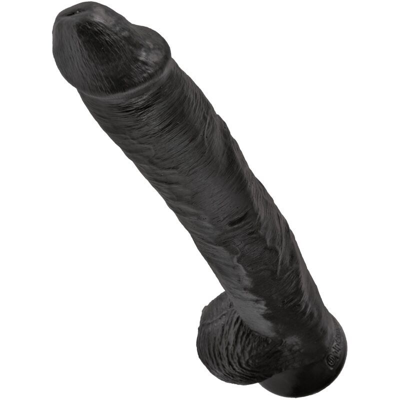 King Cock - Realistic Penis With Balls 30.5 Cm Black - Image 5