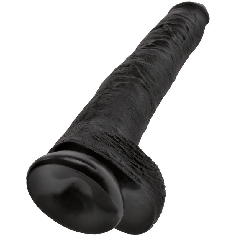 King Cock - Realistic Penis With Balls 30.5 Cm Black - Image 6