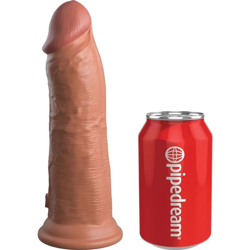 King Cock - Elite Gode Réaliste Vibrant & Silicone 20.3 Cm Caramel