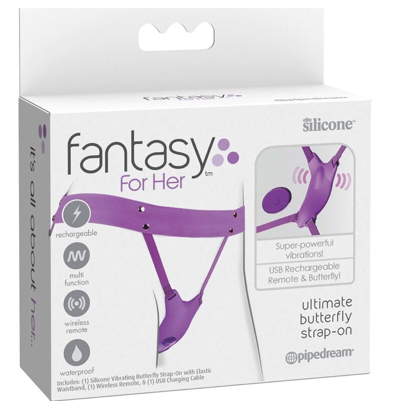 FANTASY FOR HER - HARNAIS PAPILLON VIBRANT, RECHARGEABLE & TÉLÉCOMMANDE VIOLET - Image 6