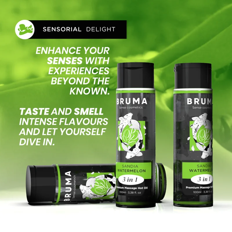 BRUMA - PREMIUM MASSAGE HOT OIL WATERMELON 3 IN 1 - 100 ML - Image 6