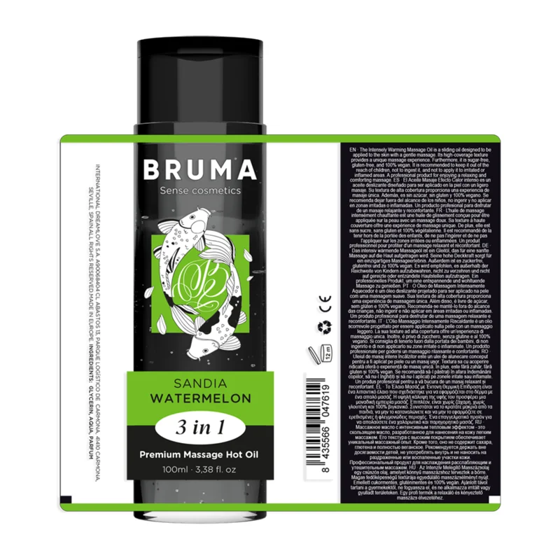 BRUMA - PREMIUM MASSAGE HOT OIL WATERMELON 3 IN 1 - 100 ML - Image 7