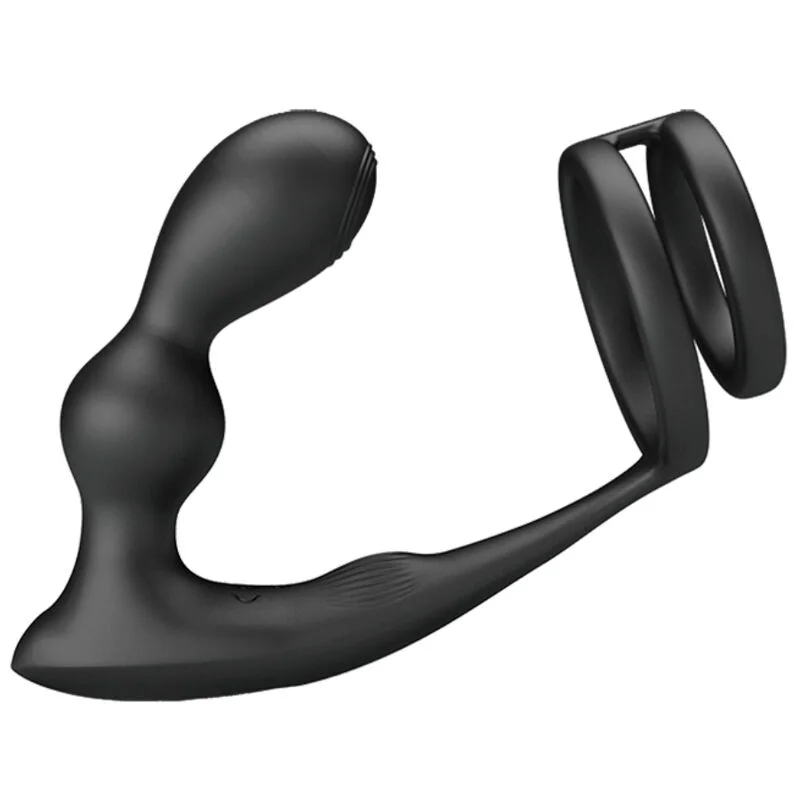 PRETTY LOVE - MARSHALL PENIS RING WITH VIBRATORY ANAL PLUG WITH REMOTE CONTROL - Image 3
