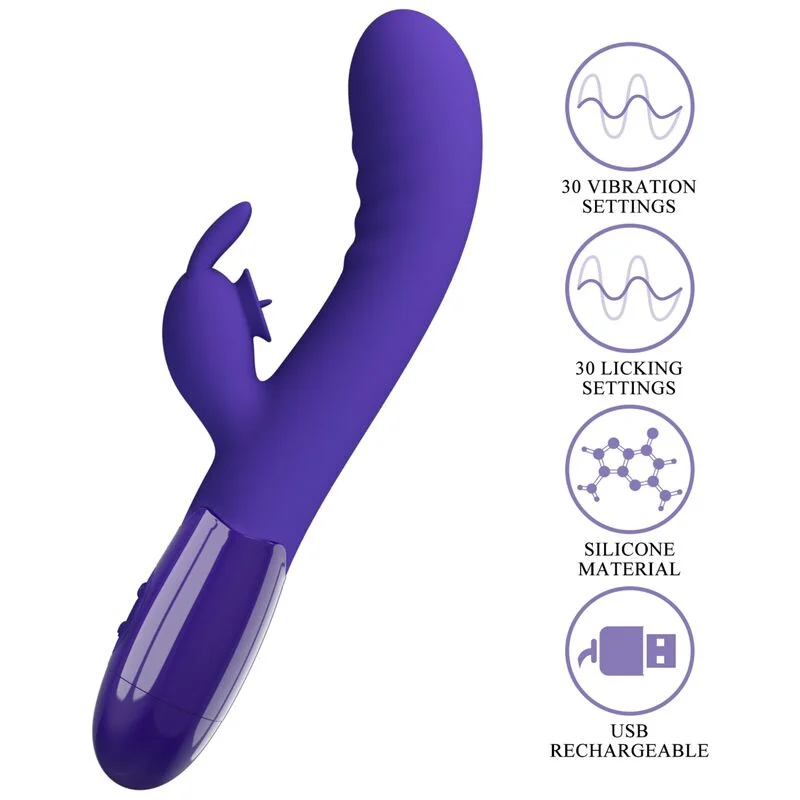 Pretty Love - Vibrateur Cerberus Youth Lapin Violet - Image 9