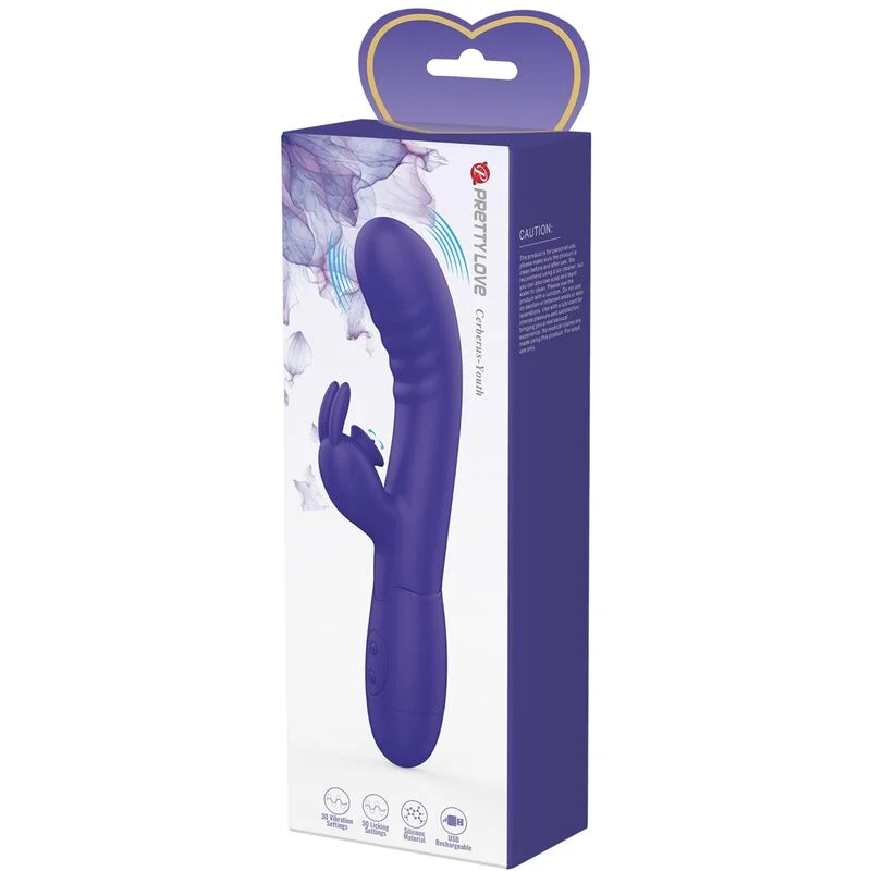 Pretty Love - Vibrateur Cerberus Youth Lapin Violet - Image 10