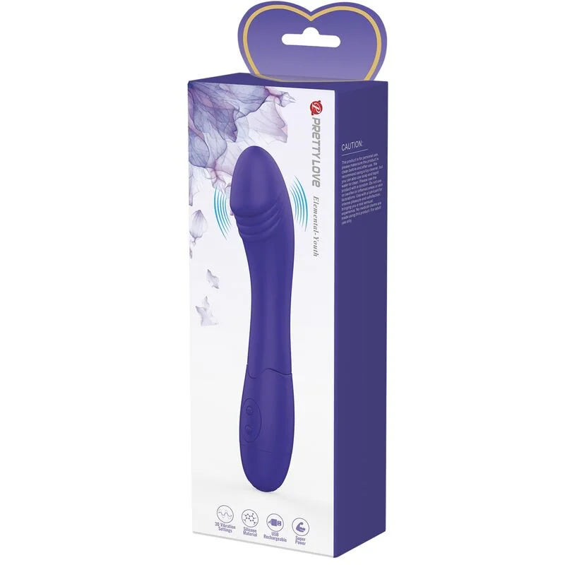 PRETTY LOVE - ELEMENTAL YOUTH VIOLET VIBRATOR DILDO - Image 9