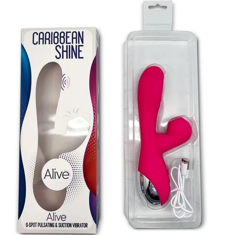 Alive - Caribbean Shine Vibrator & Suction Cup Fuchsia - Image 4